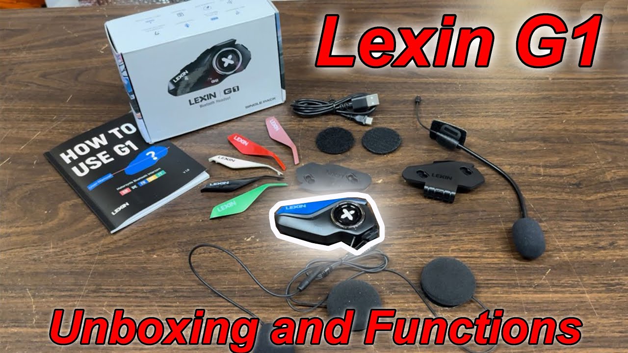 Обзор распаковки Bluetooth-гарнитуры для мотоциклов LEXIN G1. КАК РАБОТАТЬ. Обзор. Не в интеркоме.