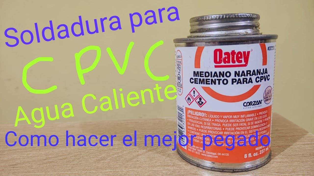 Pegamento o soldadura para tuberia de CPVC  Agua caliente color naranja