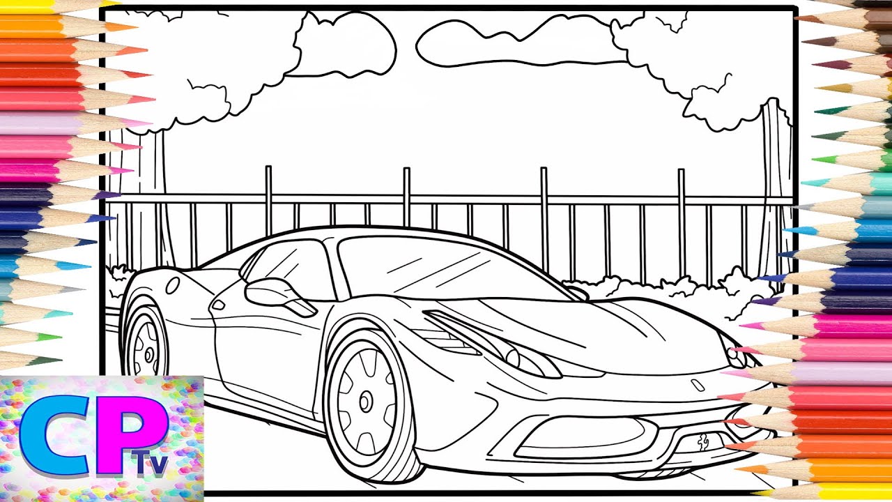 Ferrari 458/Ferrari Sport Car/@coloringpagestv/Rudeejay & NOYSE - Party Pioneers [NCS Release]