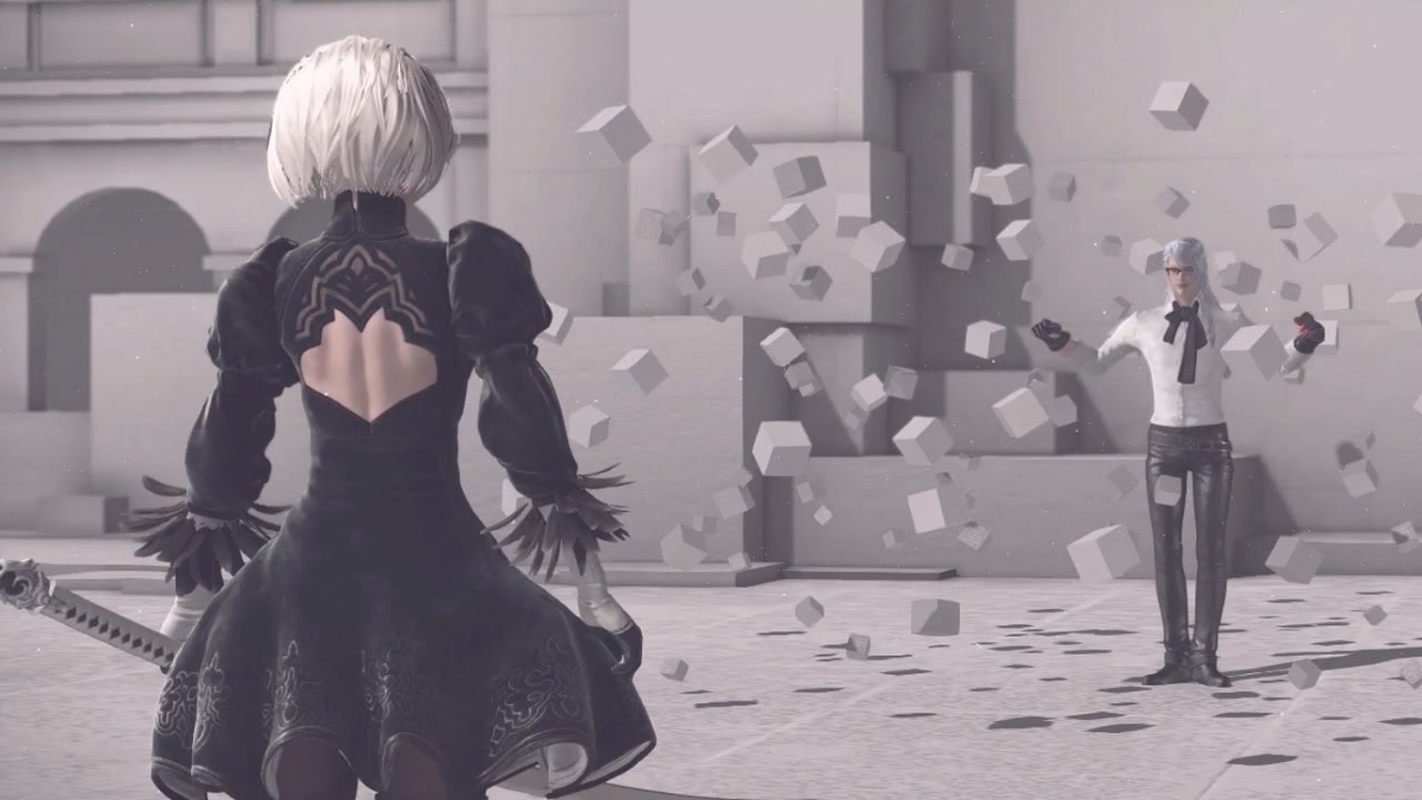 NieR: Automata - The Copied City and Adam boss fight (Route A)