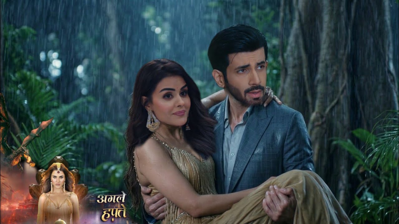 Naagin 7:Aryamaan Saves Ahaana In Midnight Forest Steamy Rain Romance Both Gets Closer To Each Other