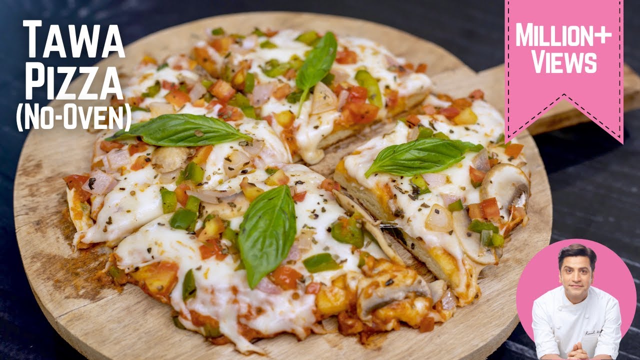 Tawa Pizza Recipe तवा पिज्जा रेसिपी | Pizza at home without oven without yeast | Kunal Kapur Recipes