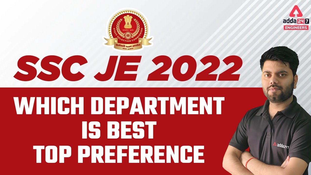 SSC JE 2022 | Which department is Best | cut-off marks