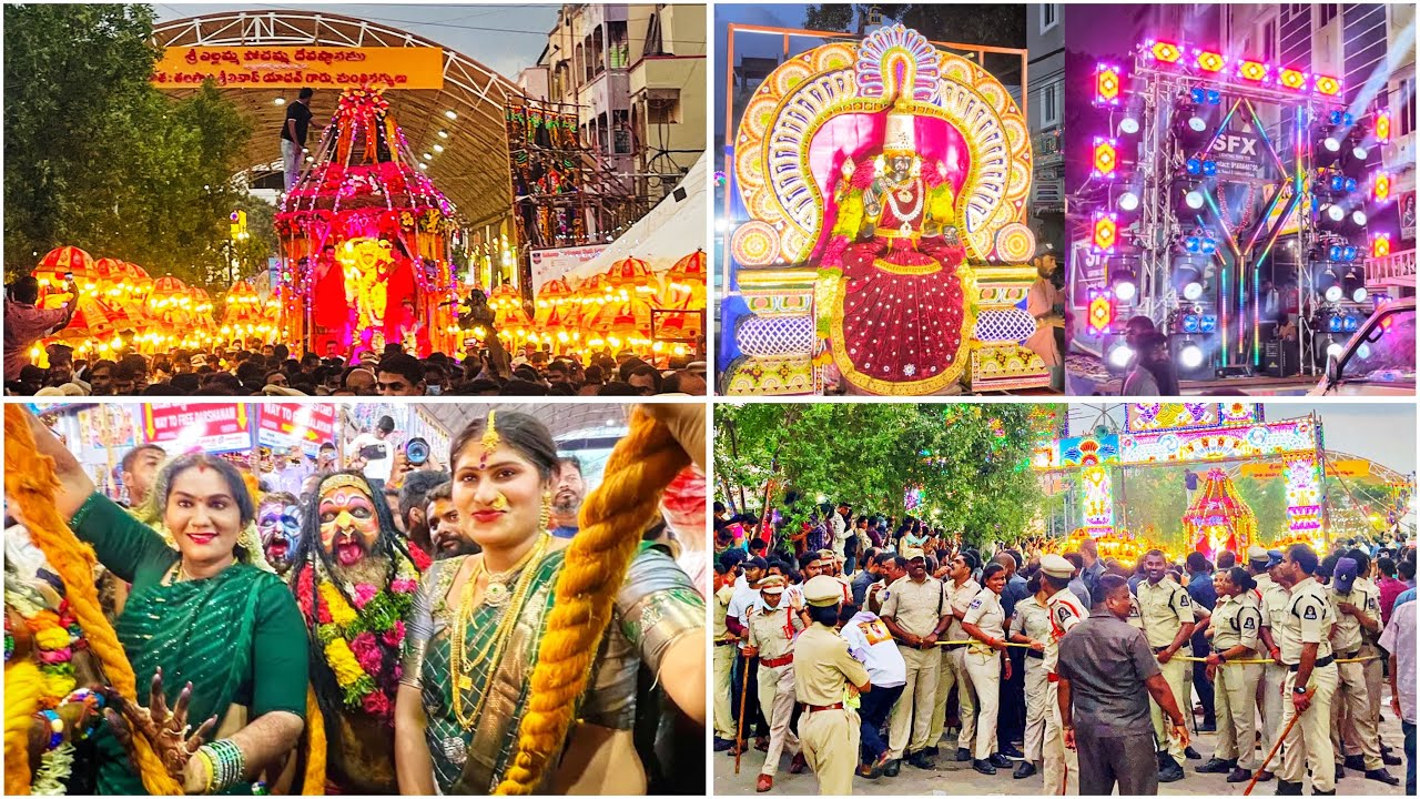 Balkampet Yellamma Ratham 2024 Full Video | 30 Pad Bands Grand Procession | Balkampet Temple