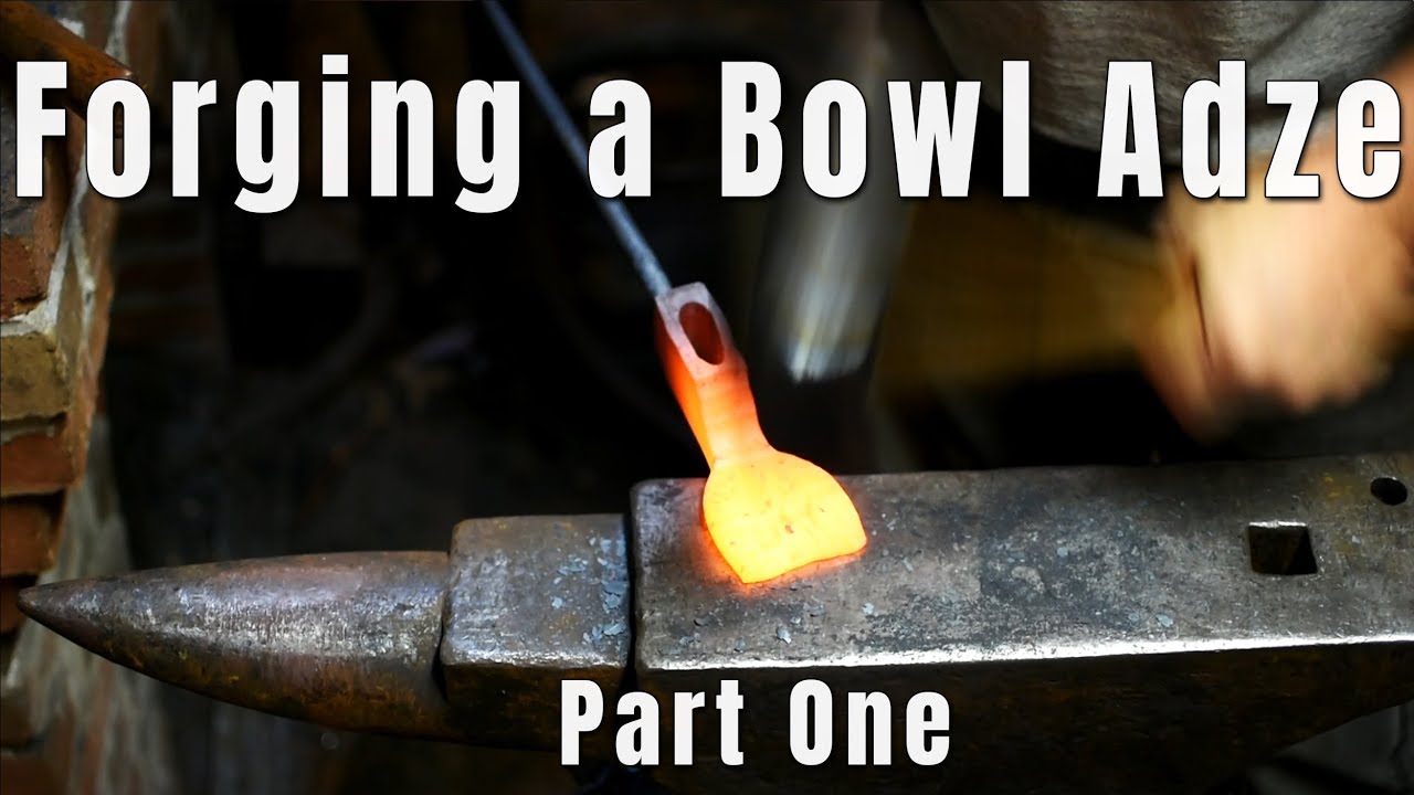 Forging the Iron Ram Forge Bowl Adze- Hot Shop Video- Blacksmith making of