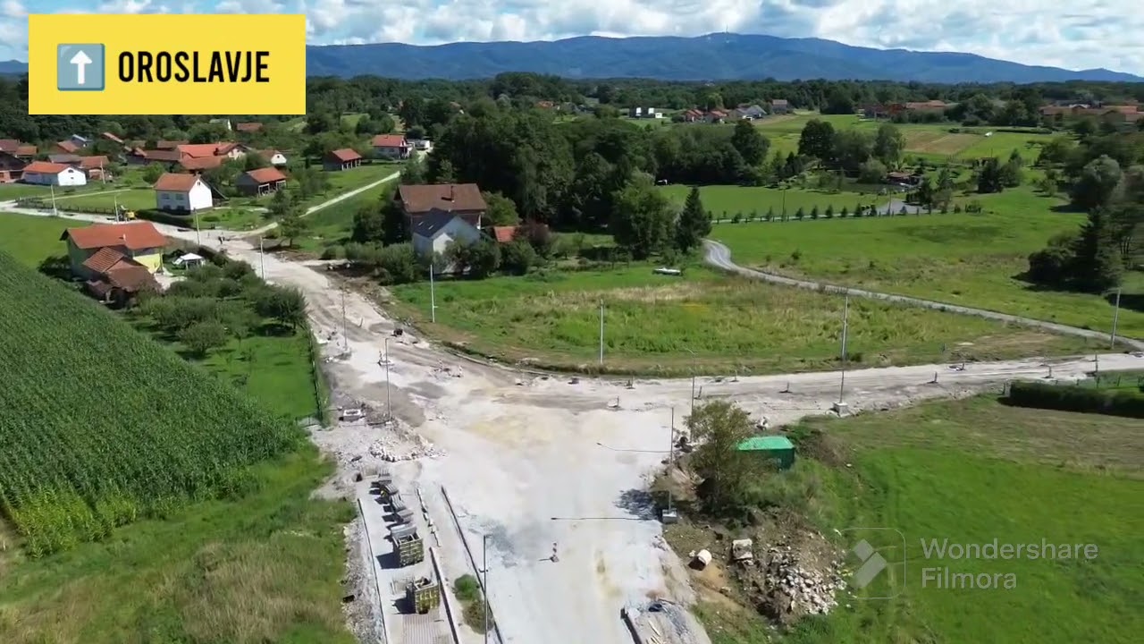 Izmještanje dijela D307 Mokrice - Oroslavje (30.07.2023.) - Snimak dronom