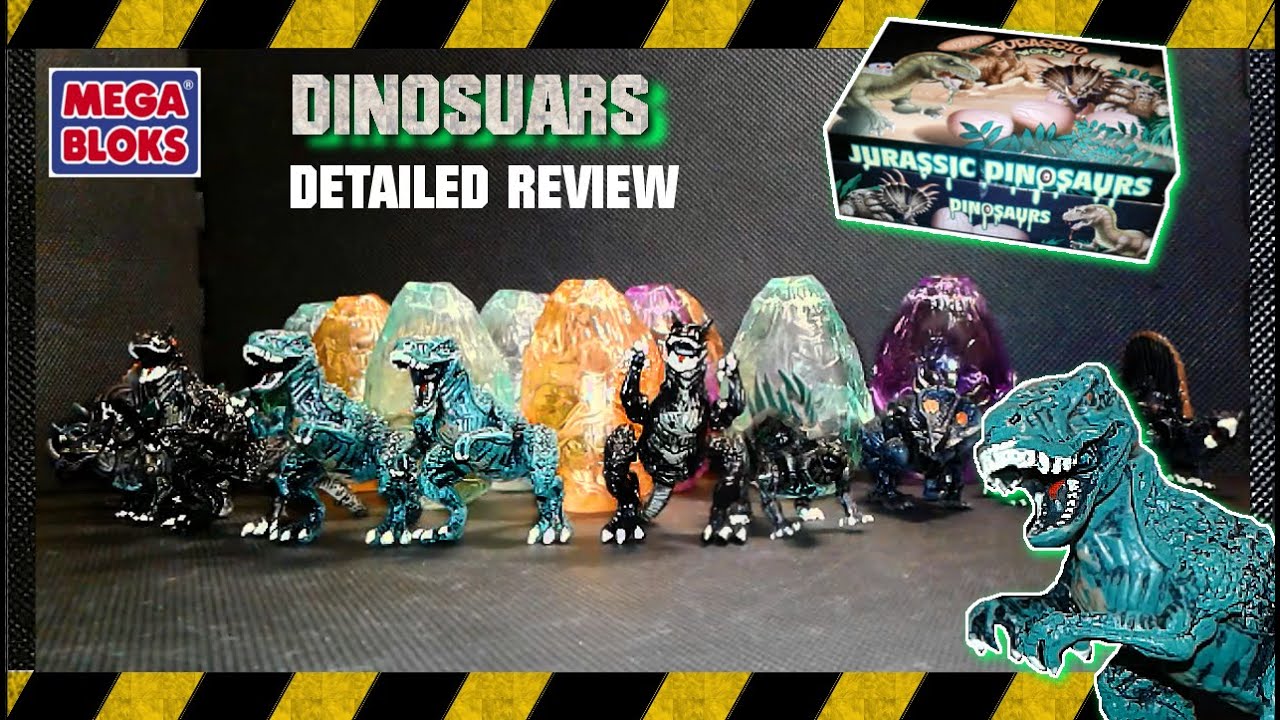MEGA BLOKS KNOCK OFF [ 12 DINOSAURS ] Detailed Review