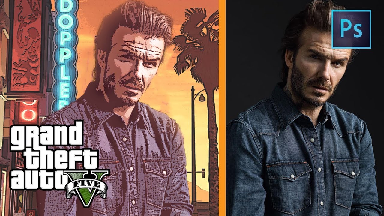 [ Photoshop Tutorial ] SIMPLE WAY TO MAKE GTA STYLE EFFECT