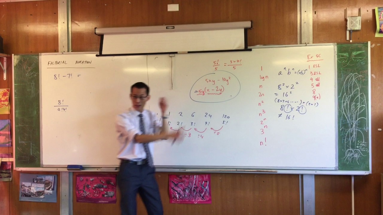 Factorial Notation (3 of 3: Example questions)