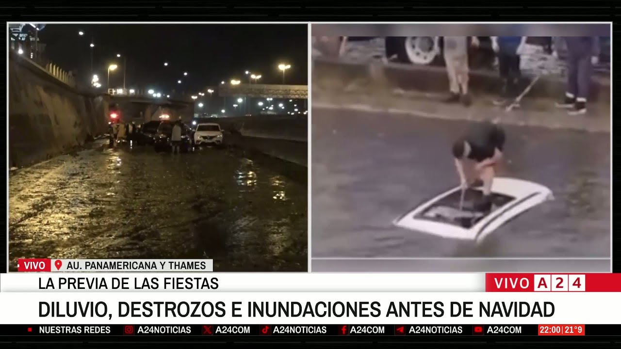 👉 INUNDACIONES Y TORMENTAS: LA GENTE ESCAPÓ POR LOS TECHOS DE LOS AUTOS