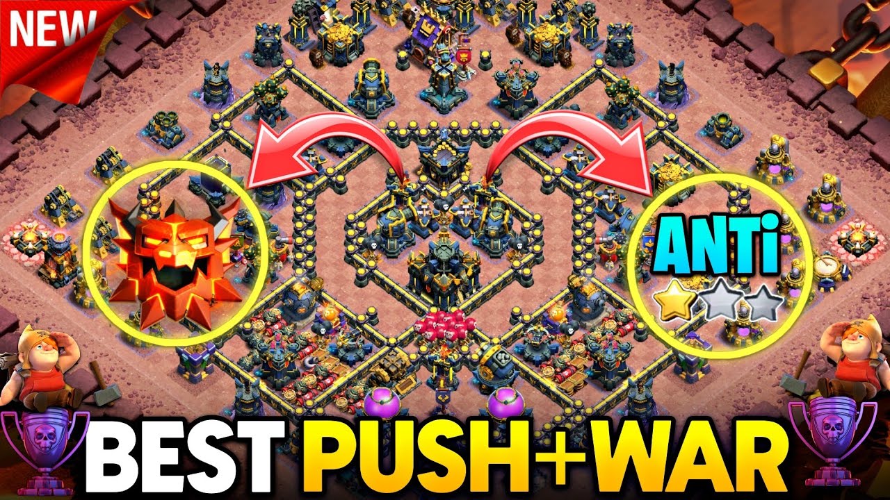 OP Push Bass of TH17 With Link | New TH17 Anti Root Rider & Anti Dragon Attack Base Link