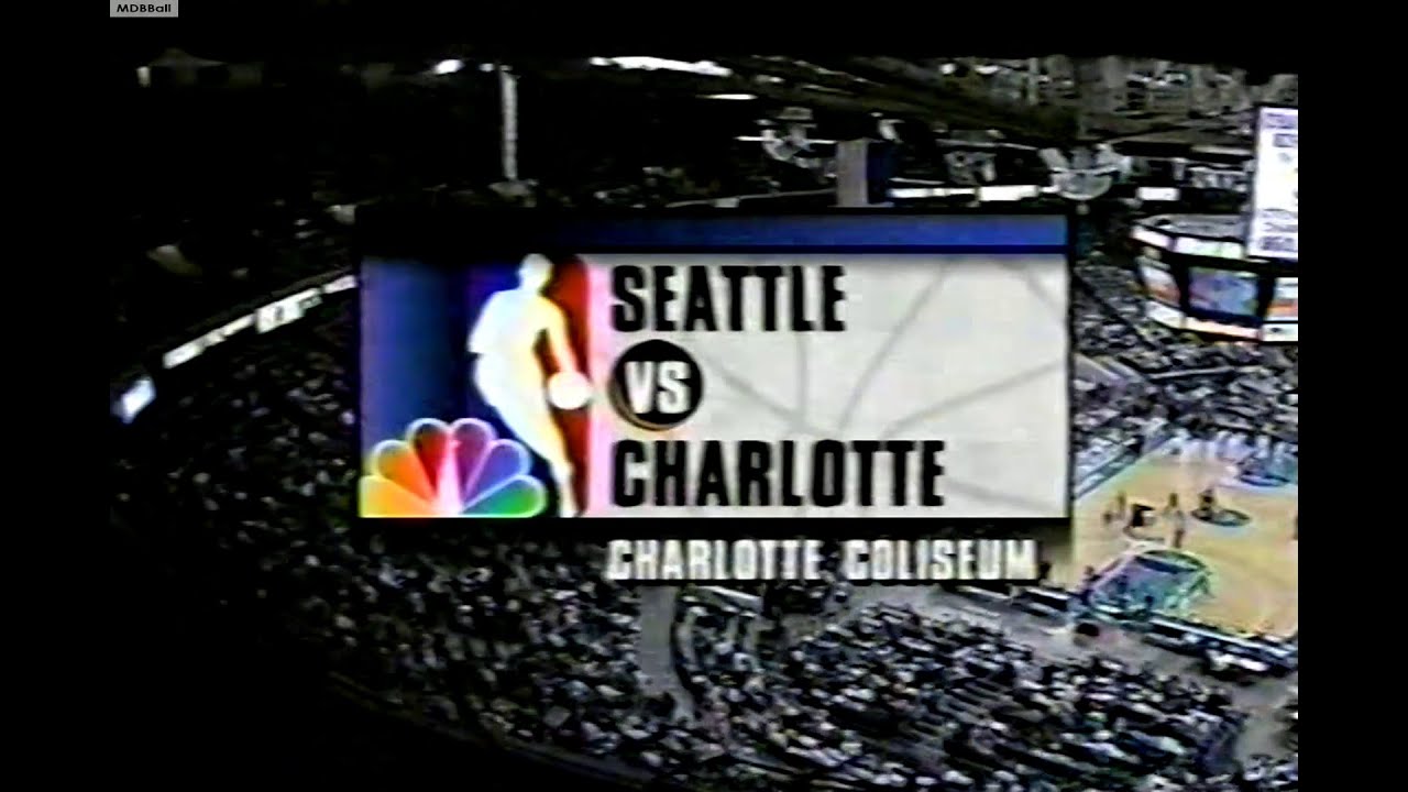 Sonics @ Hornets March 1994 (NBA On NBC)