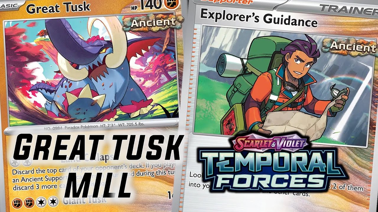 ⚠️ Great Tusk Mill ¡Deja sin cartas al rival! - Pokémon TCG Temporal Forces /Fuerzas Temporales