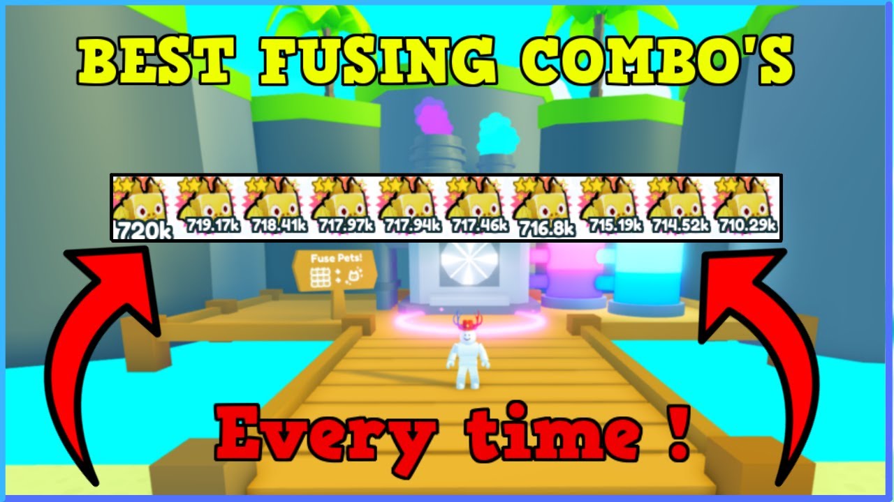 THE BEST FUSING COMBINATIONS IN PET SIMULATOR X ( golden fantasy dragon every time )