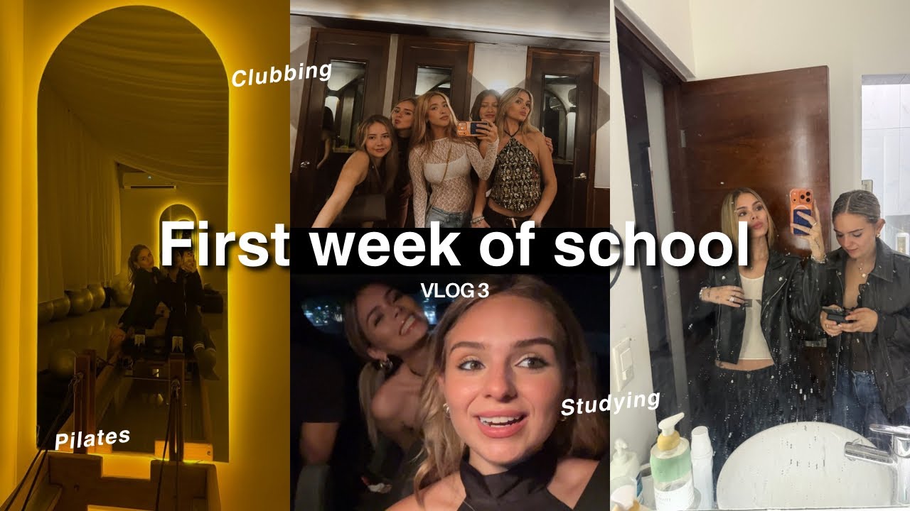 First week of college!🍾 (Clubbing+workout+school)