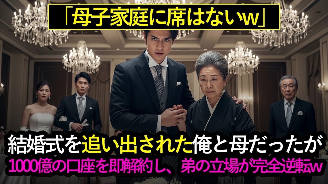 「母子家庭に席はないｗ」と結婚式を追い出された俺と母➡俺「1000億の口座解約でｗ」直後、弟の立場が逆転ｗ #スカッとする話