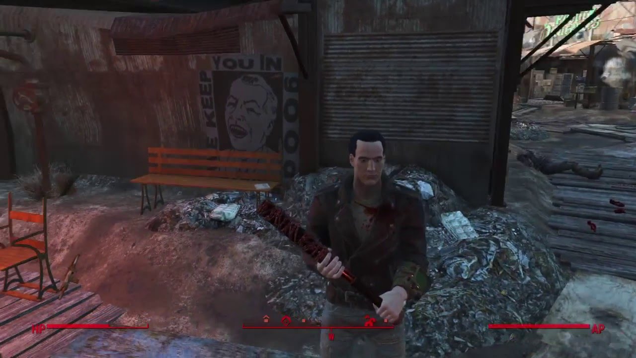 The Walking Dead's Negan Meets Fallout 4