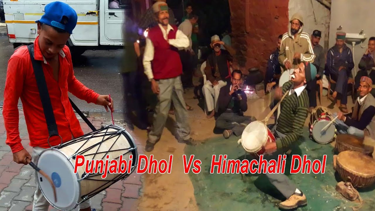 Punjabi Dhol Vs Himachali Dhol || Punjabi Dhol Master || Mandyali Dhol Master