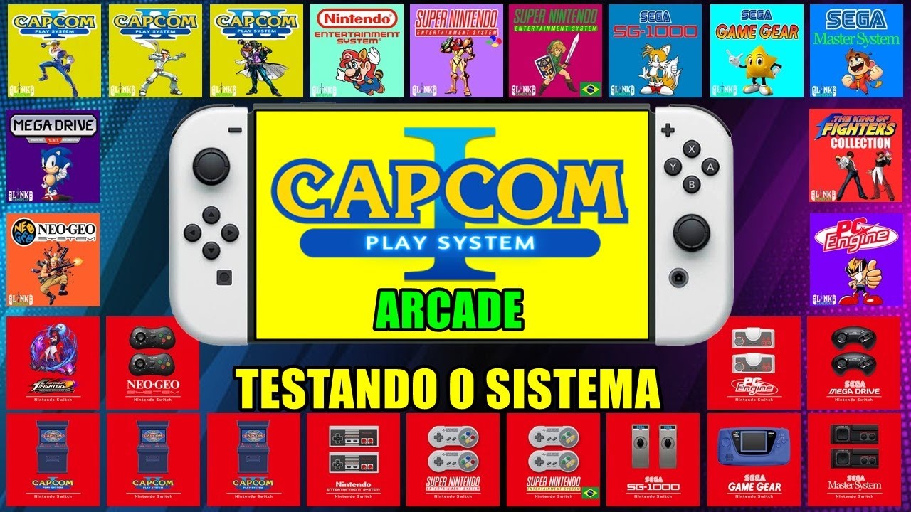 ARCADE CPS1 - NINTENDO SWITCH - TESTANDO O SISTEMA