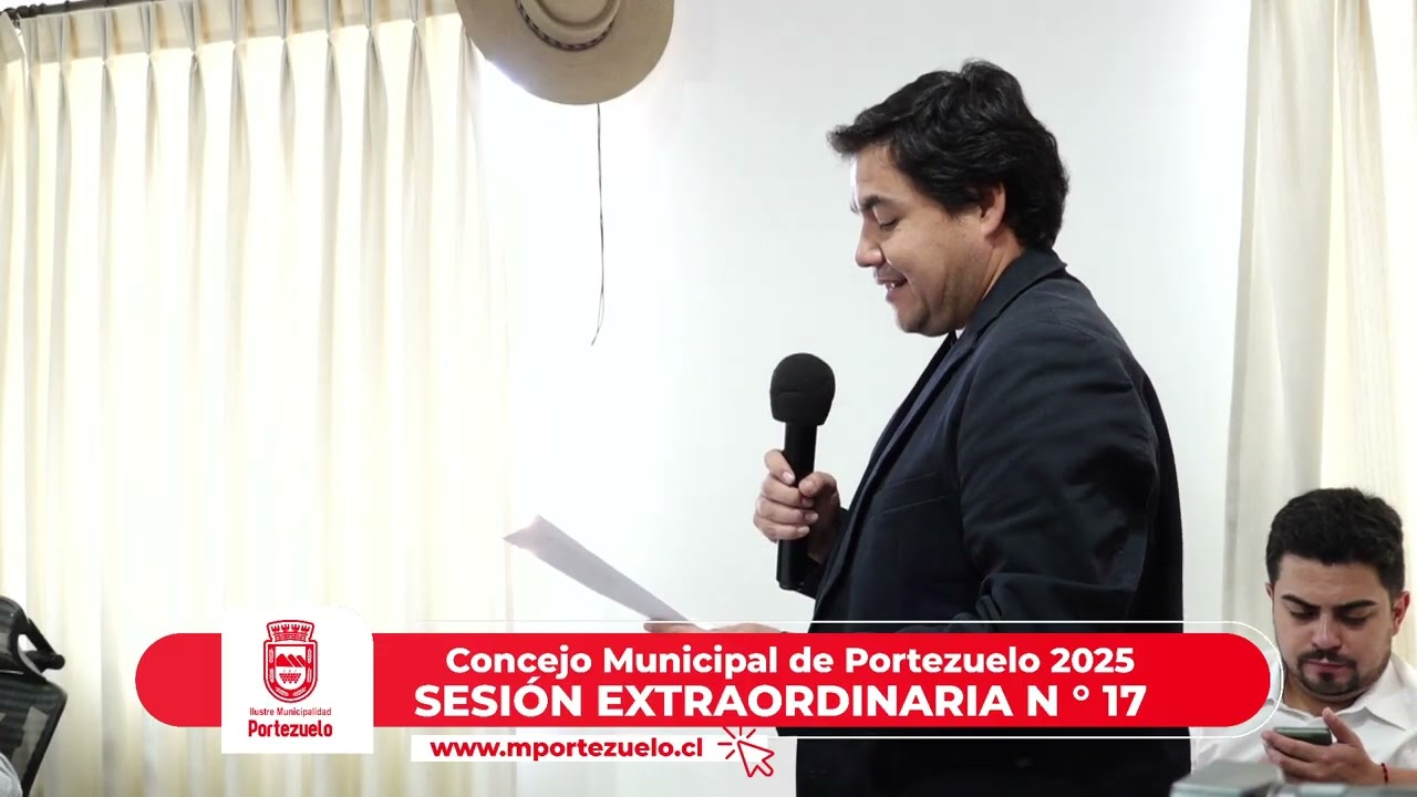 📌 PÚBLICO | TRANSMISIÓN EN VIVO - SESIÓN EXTRAORDINARIA N° 17 DEL CONCEJO MUNICIPAL DE PORTEZUELO.