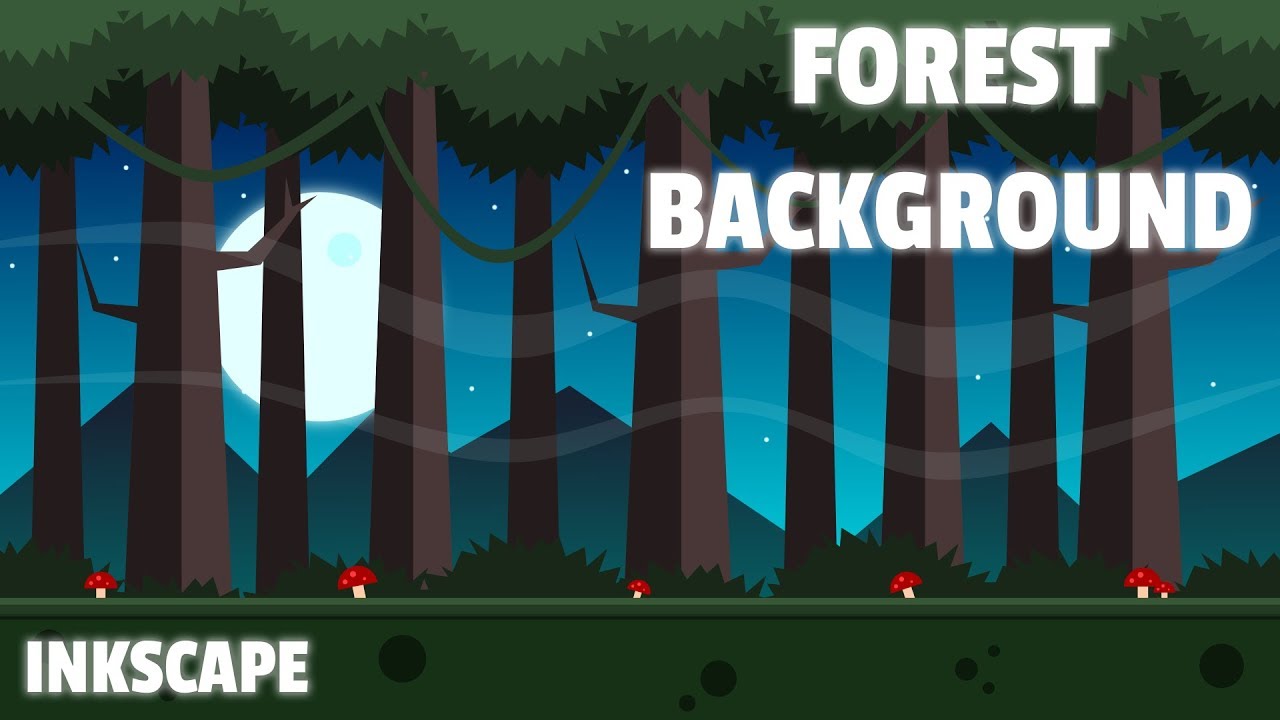 2D Forest Background | 2D Inkscape Tutorial | Madfireon