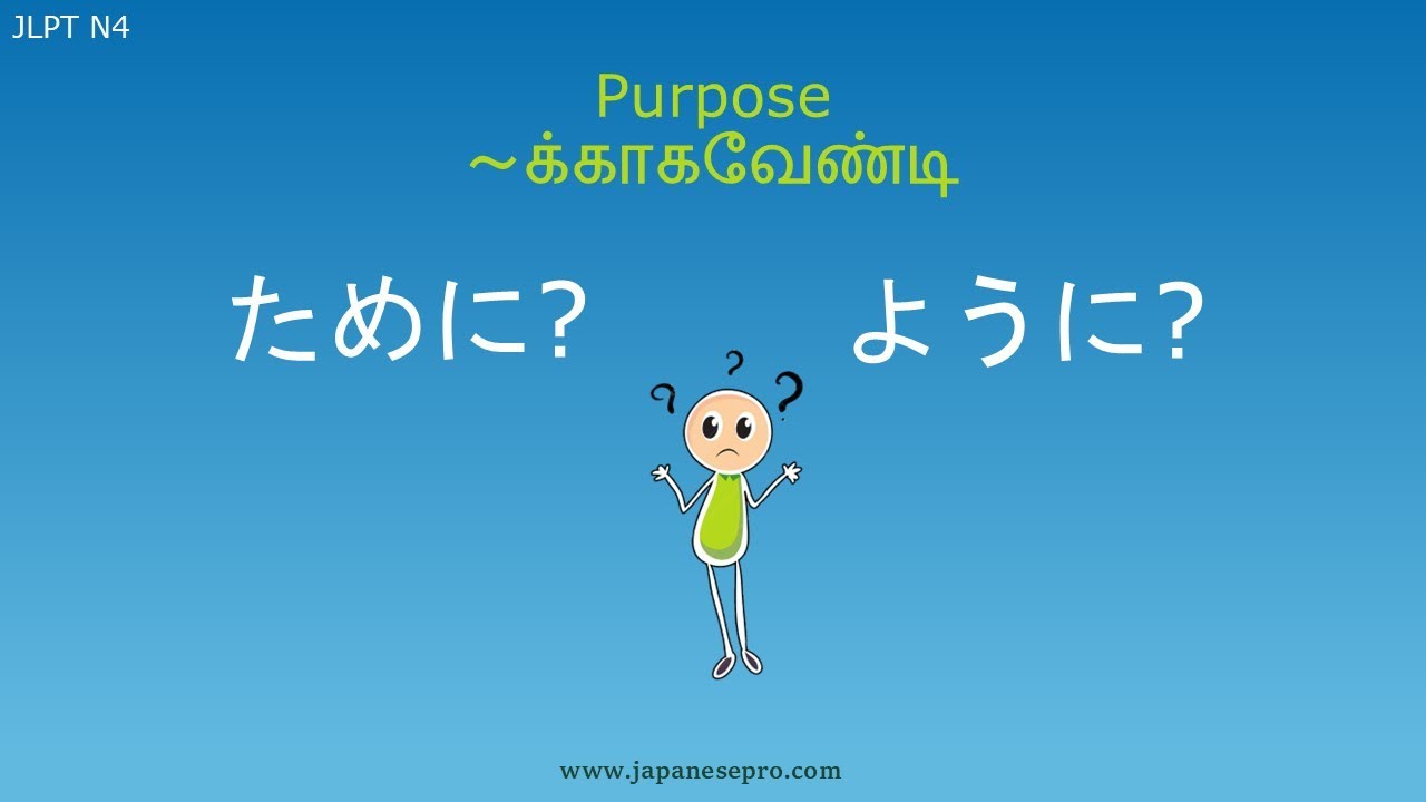 JLPT N4 - ために　VS　ように（目的）