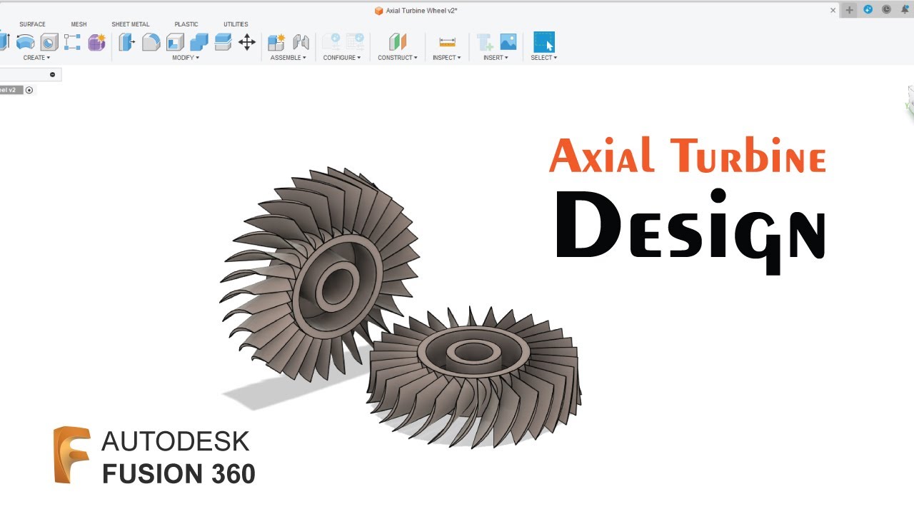 Как спроектировать осевое турбинное колесо в Autodesk Fusion 360 | Учебное пособие по проектирова...