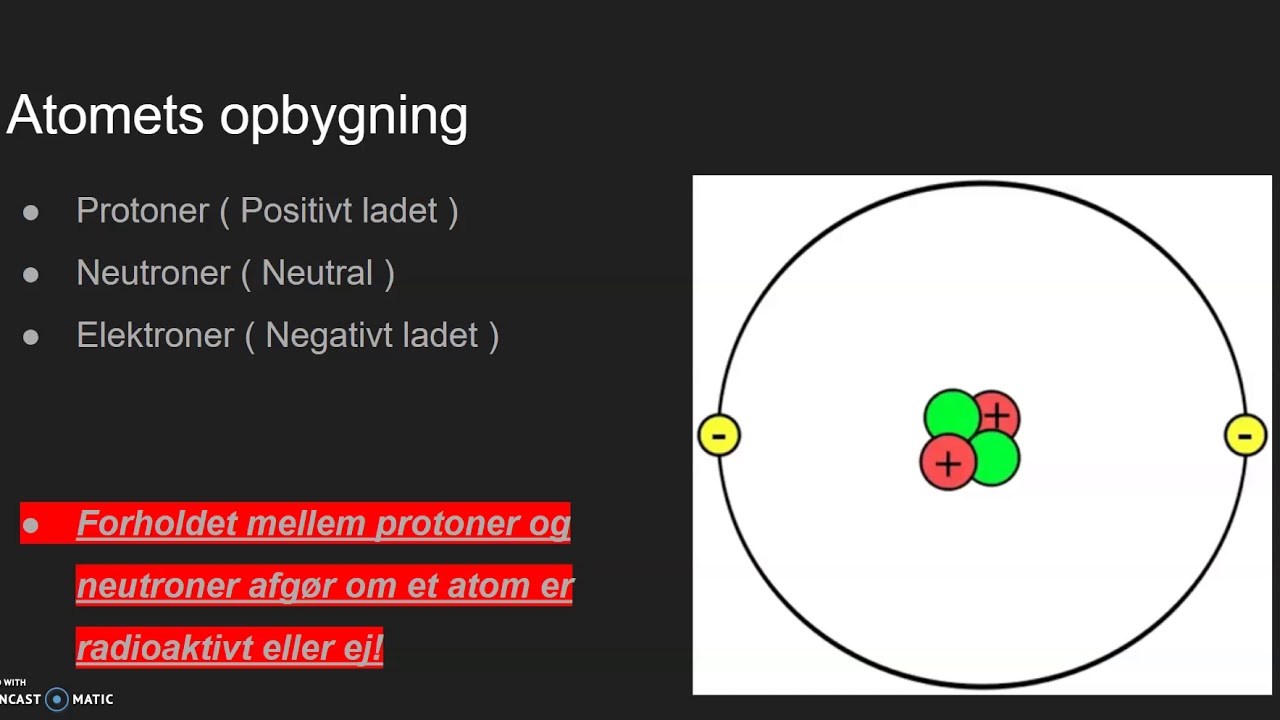 Atomfysik og radioaktivitet ( Del 1, Atomets opbygning og isotoper )
