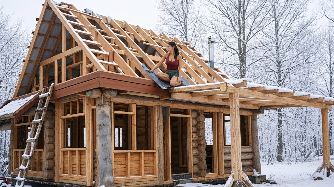 Timelapse: 2555 Days to Build a Remote Log Cabin for Family | By @nikrijavec47