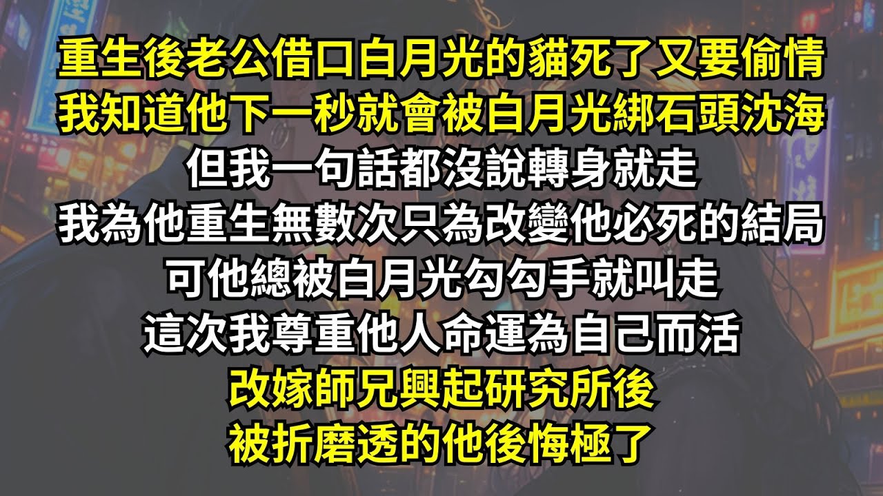 我為他重生無數次只為改變他必死的結局，可他總被白月光勾勾手就叫走。這次我尊重他人命運為自己而活，改嫁師兄興起研究所後，被折磨透的他後悔極了。
