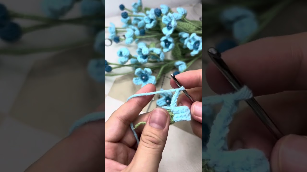 Hướng dẫn móc hoa lam tinh( hoa sao xanh)