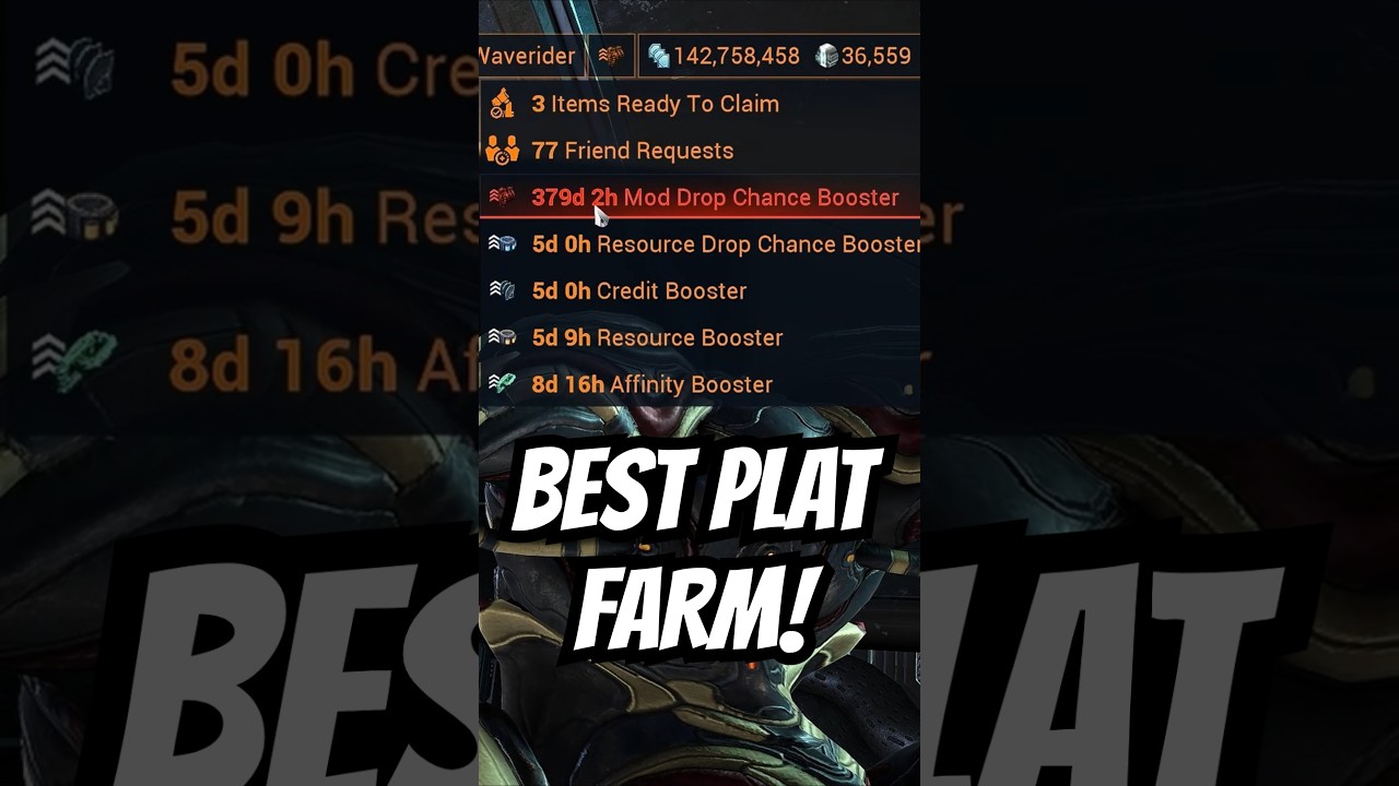 BEST PLATINUM FARM IN WARFRAME!