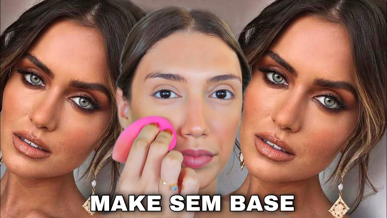MAKE *SEM BASE PARA FESTAS* | MAQUIAGEM ELABORADA *SEM USAR BASE* | COM EFEITO PROFISSIONAL!!!