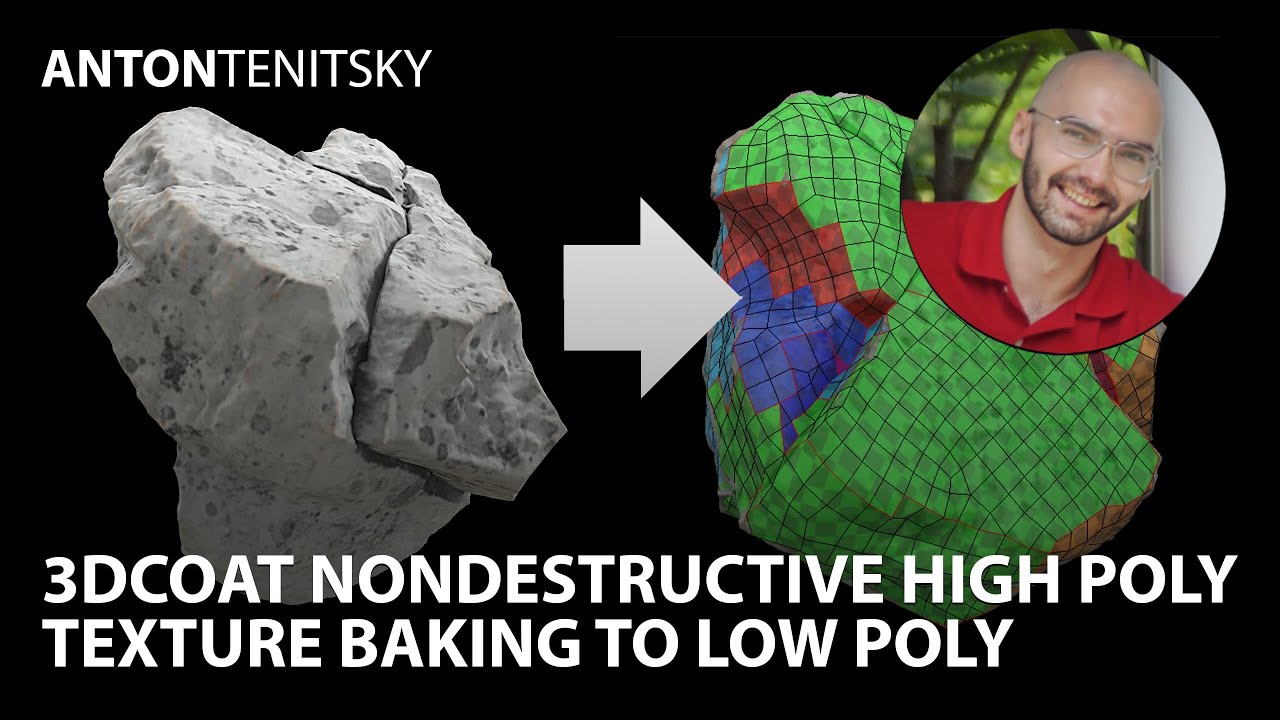 Non Destructive Baking High Poly Texture to Low Poly Object in 3D Coat