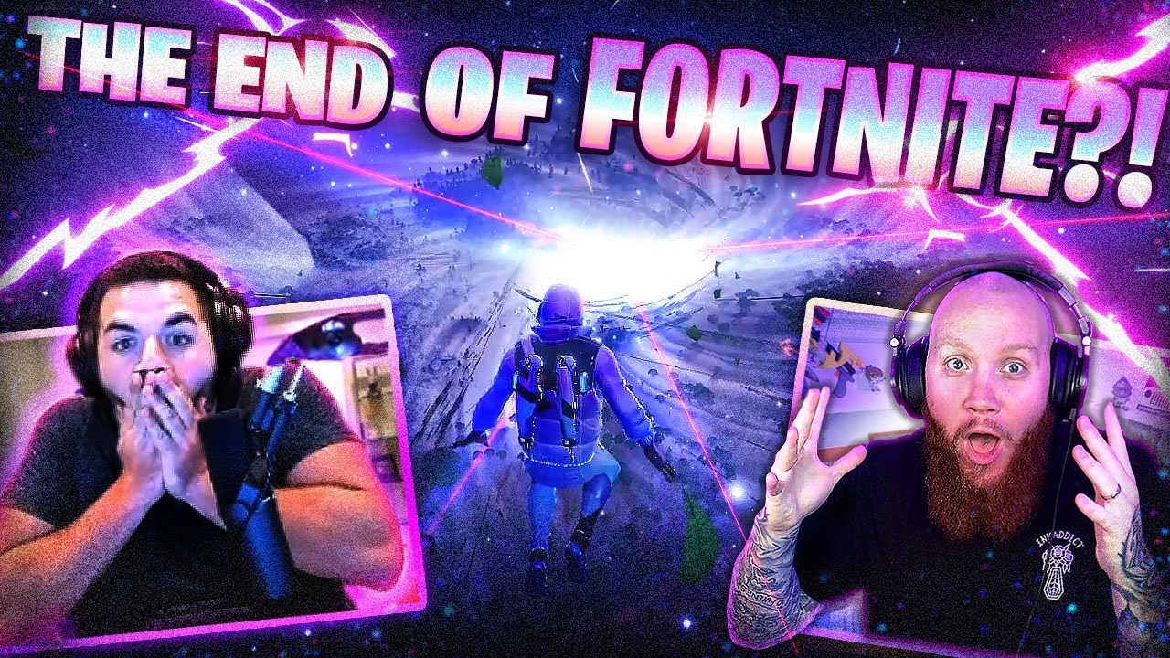 THE END OF FORTNITE?! *LIVE EVENT REACTION* - FT. DRLUPO, CLOAZKY & COURAGEJD