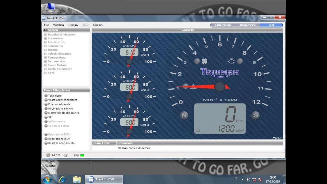 Triumph Tiger 1050 SE Collegamento TuneEcu