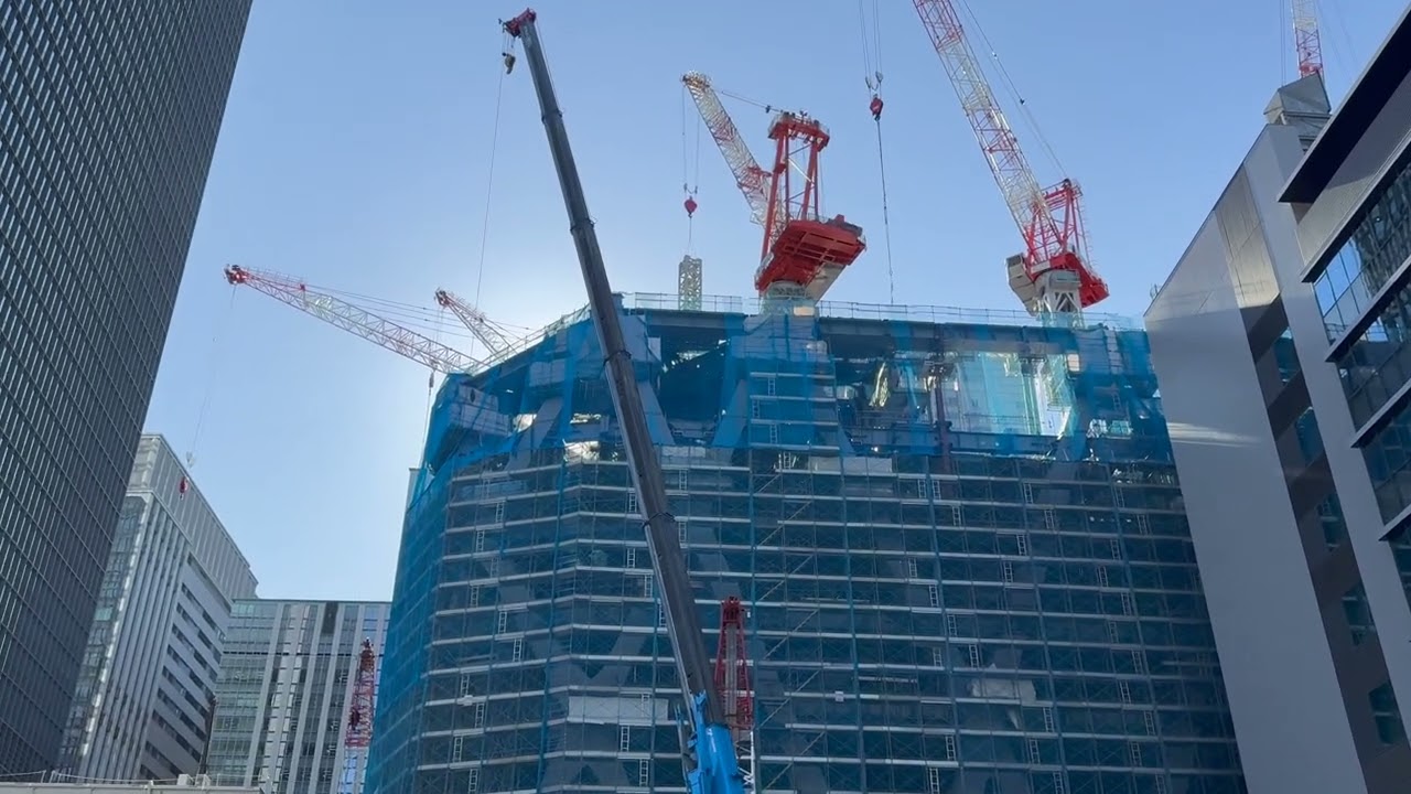 62階385m「Torch Tower（トーチタワー）」（常盤橋街区再開発プロジェクト B棟）の様子 2026年1月14日撮影