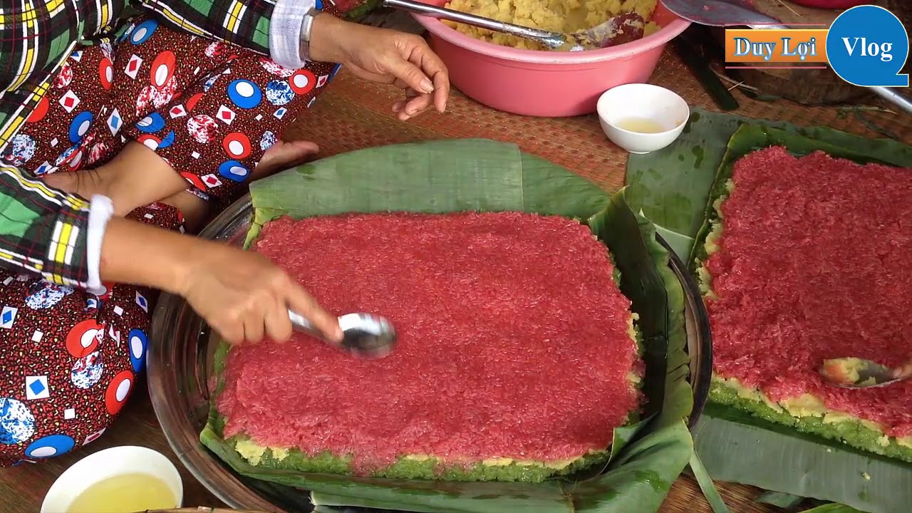 Gói bánh tét ba màu dâng lên ông bà ngày giỗ | món ngon dân dã | Duy Lợi Vlog