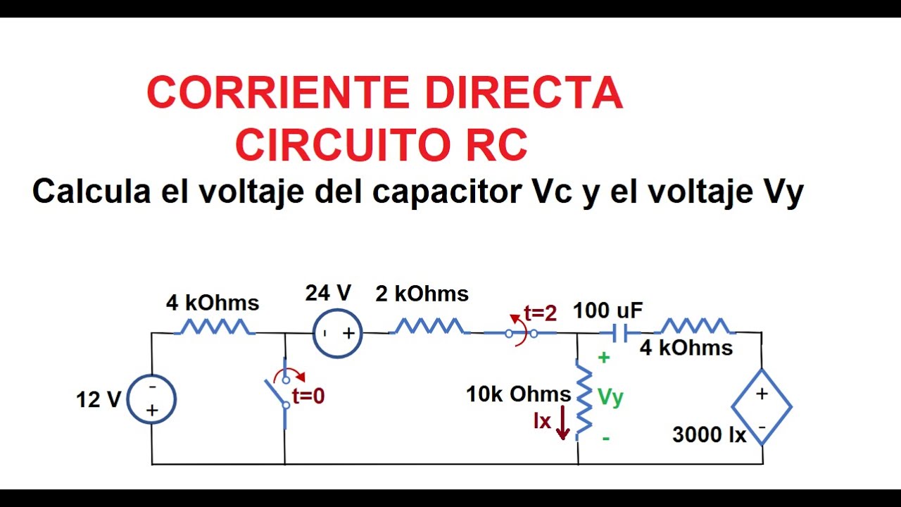 Corriente Directa - Teorema de Thévenin - Circuito RC 1