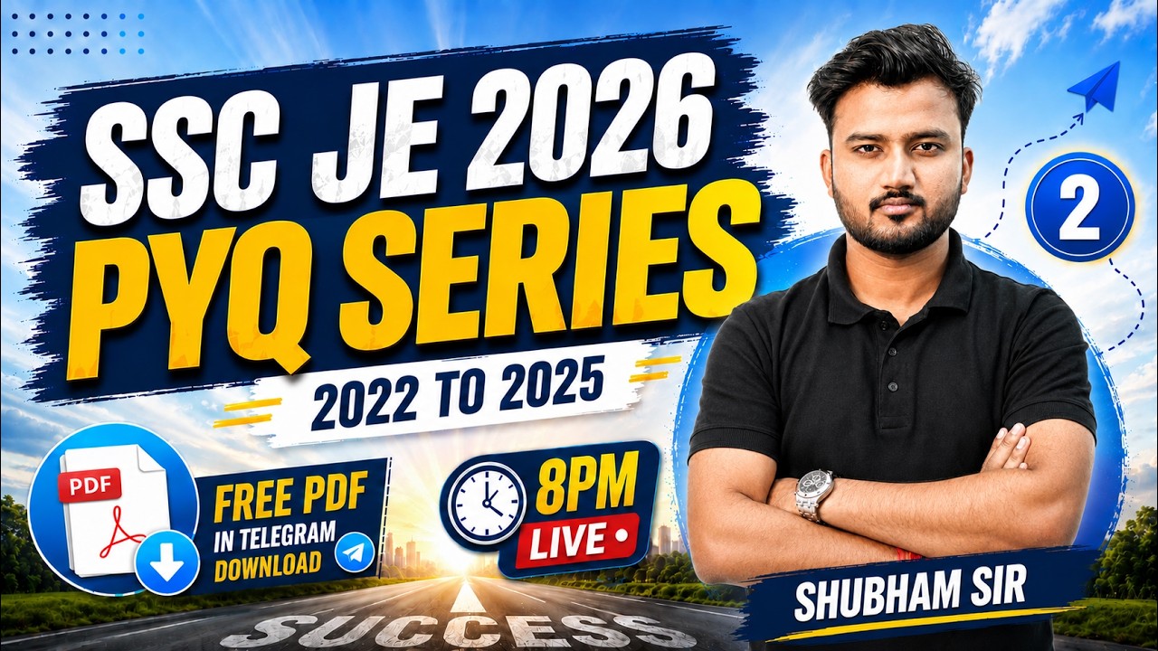 SSC JE PYQ Series 2022&ndash;2025 | Civil Engineering Previous Year Questions | Lecture 2