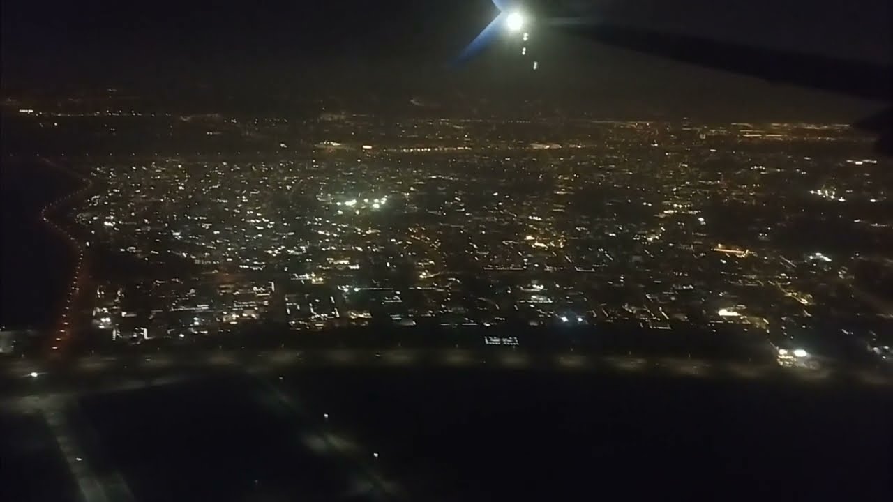 Amazing Dubai Night Views With Fly Dubai Flight | Dubai Airport