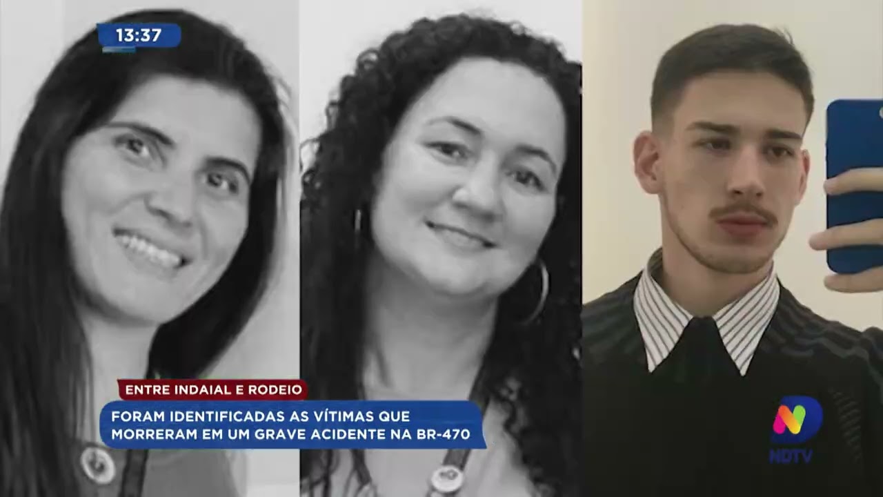 Entre Indaial e Rodeio: foram identificadas as vítimas que morreram em um grave acidente na BR-470