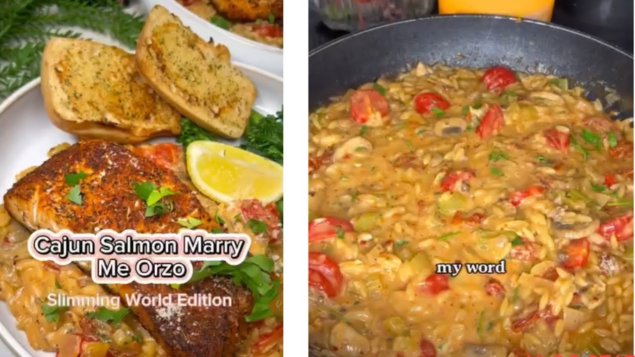 Cajun Salmon Marry Me Orzo / Slimming world edition