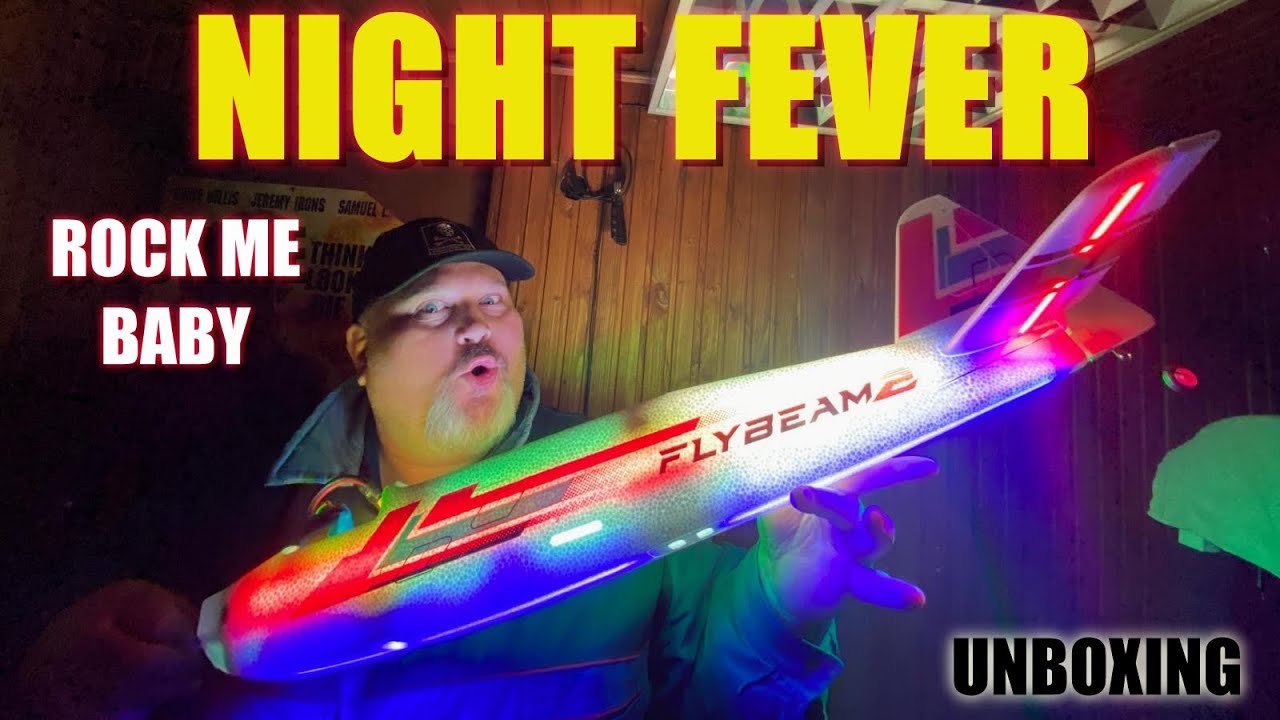 H-King  Flybeam 2 Night Flyer 1092mm EPO RC plane PNF 3S power UNBOXING
