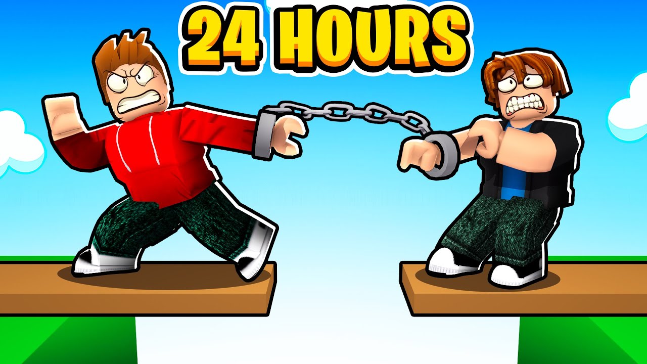 ROBLOX BUT CHOP GOT HANCUFFED TO ME FOR 24HRS