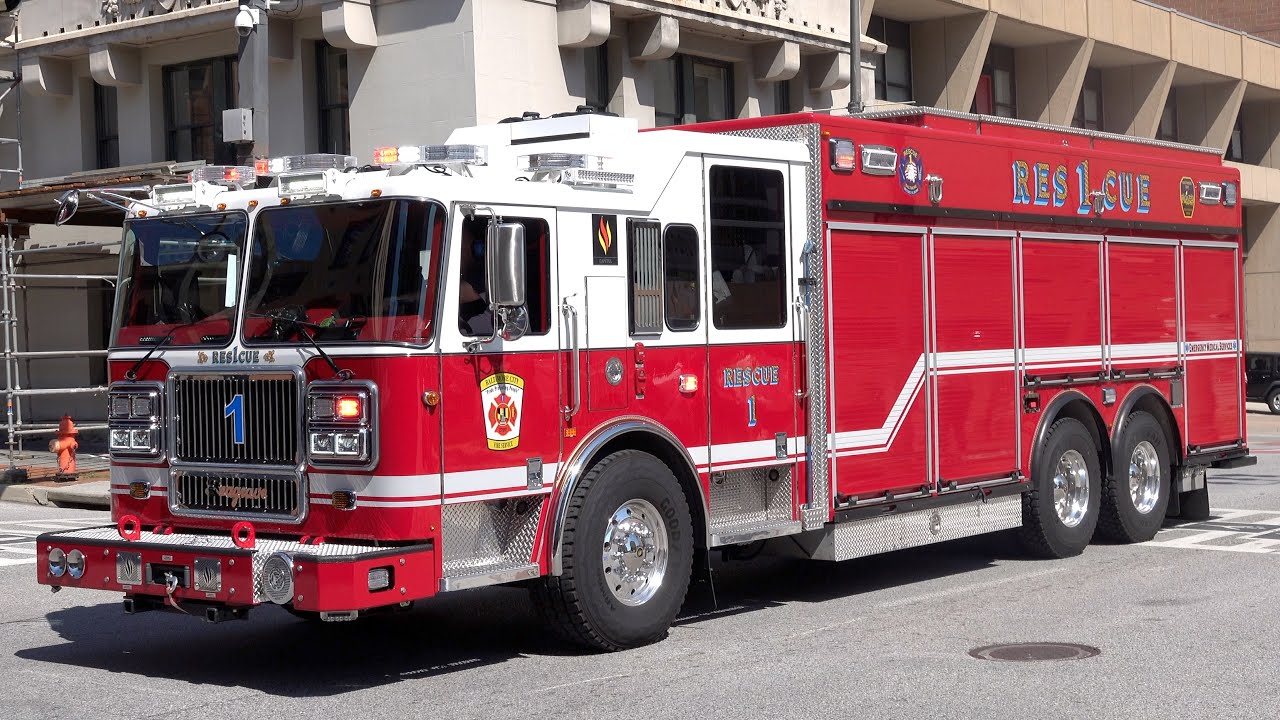 *FIRST VIDEO* BRAND NEW Baltimore City Fire Department Rescue 1 Responding