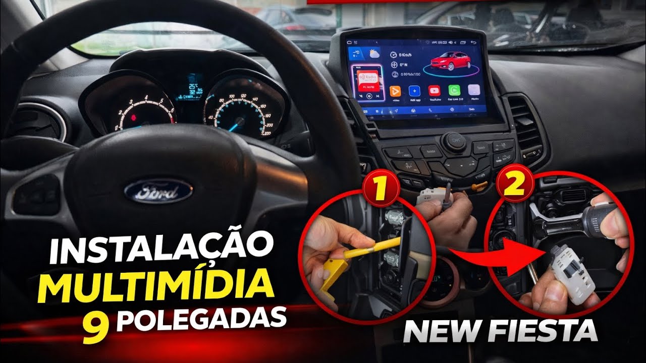 Como Instalar Multimídia 9” no New Fiesta – Fácil e Sem Erro!