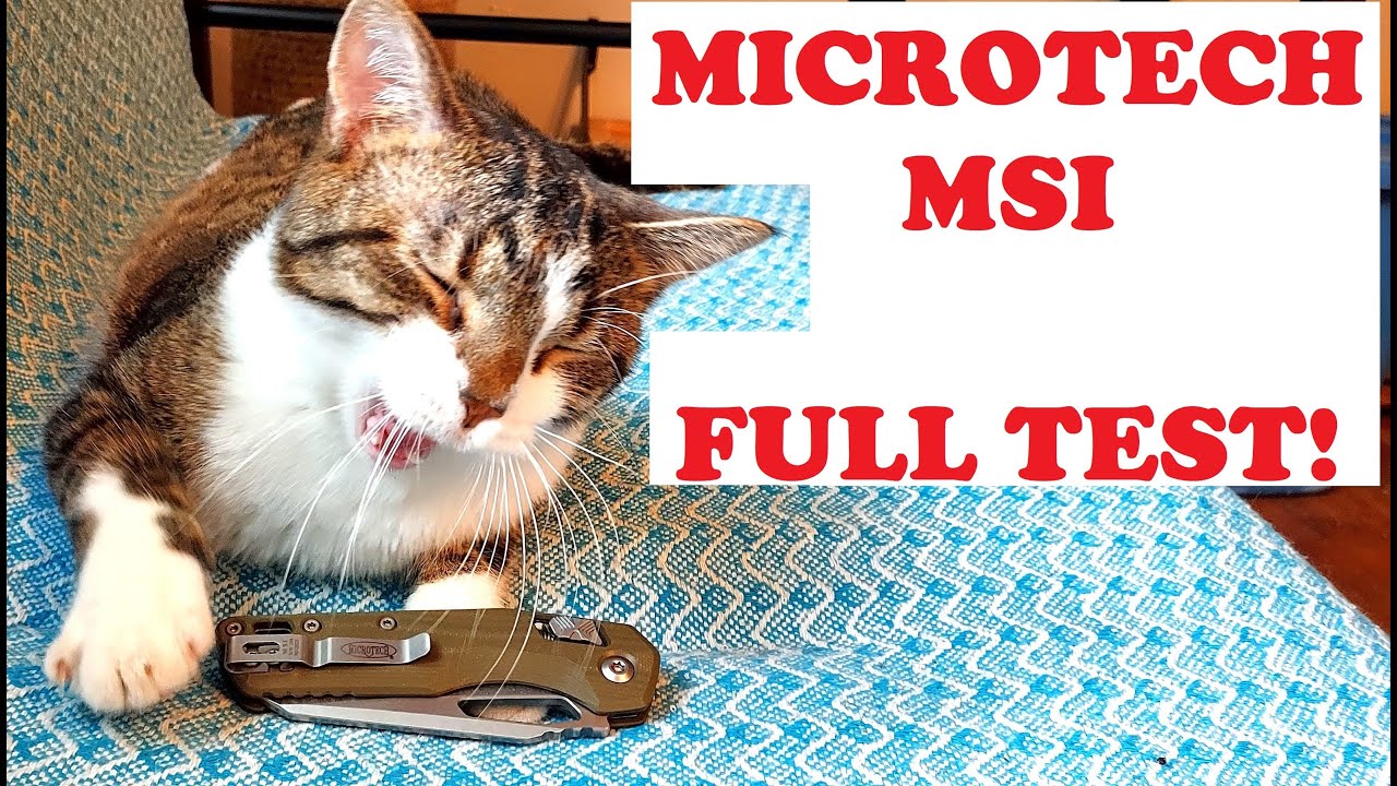 Microtech MSI Full TEST and Review ONE BIG PROBLEM, EXCELLENT Fidget Knife with Hard use chops