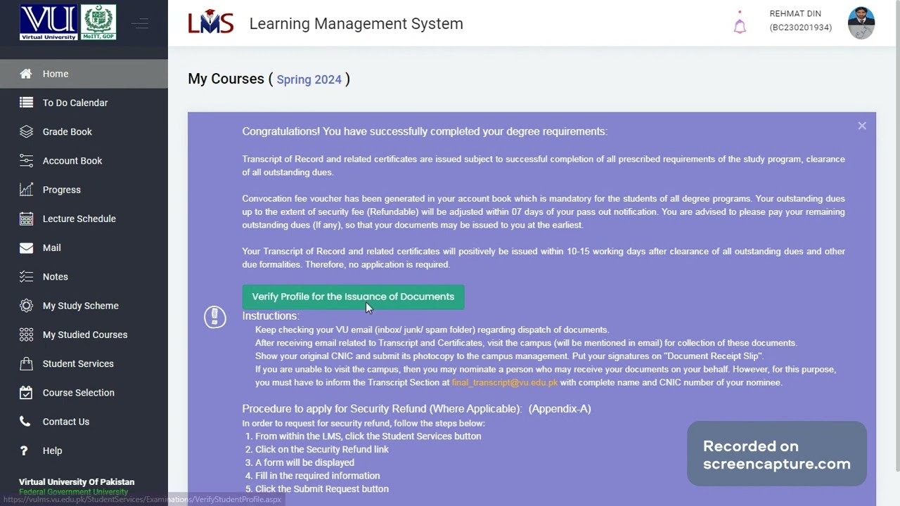 How to Get Your Transcript from Virtual University of Pakistan (VU)