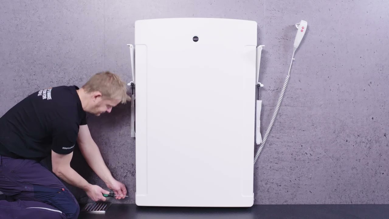 Pressalit mounting video 77 - Pressalit SCT 2000 / 2100 Shower and changing table
